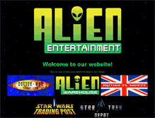 Tablet Screenshot of alienentertainmentstore.com